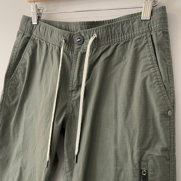 Vuori Womens Ripstop Pants Army Green Size S Organic Cotton Athlesiure Gorpcore - Picture 6 of 12